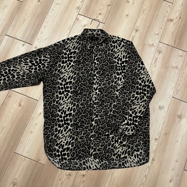 오버사이즈 호피 셔츠