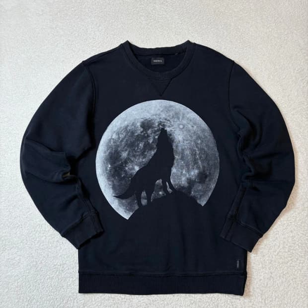 디젤 DIESEL 00's 락시크 울프 크루넥 맨투맨 PN6255