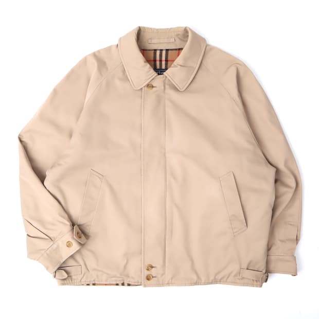 버버리 베이지 노바체크 라이닝 블루종 점퍼 자켓