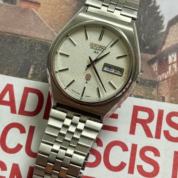 Seiko 세이코 QZ Quartz Day-Date Snow flake 