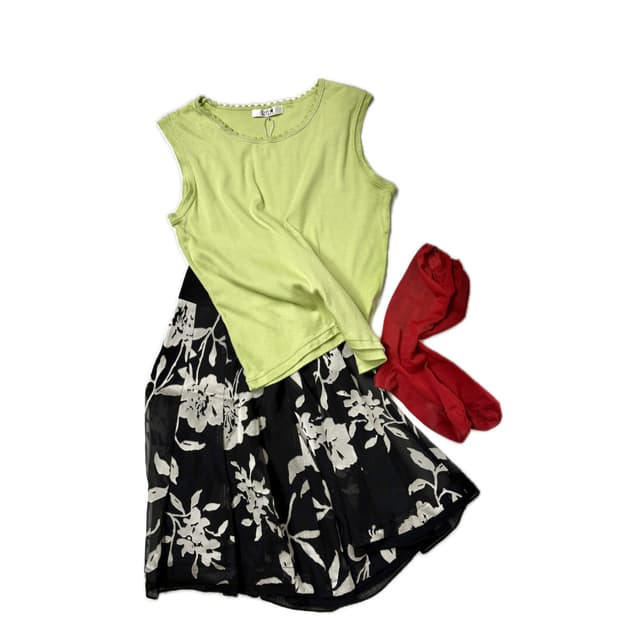 Midnight Blossom Flare Skirt