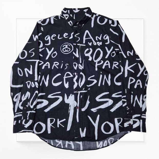 [희귀템🔥]14fw 스투시 월드투어 레터링 블랙 셔츠