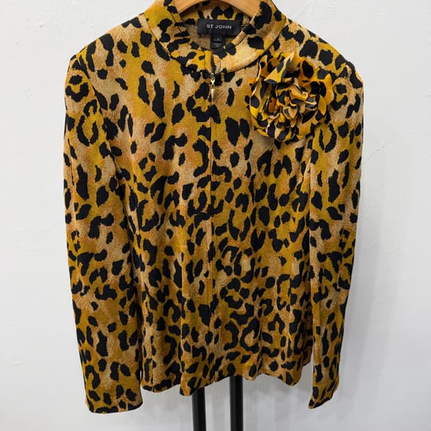 매장판정품) 세인트존 센존 레오파드 패턴 자켓 6