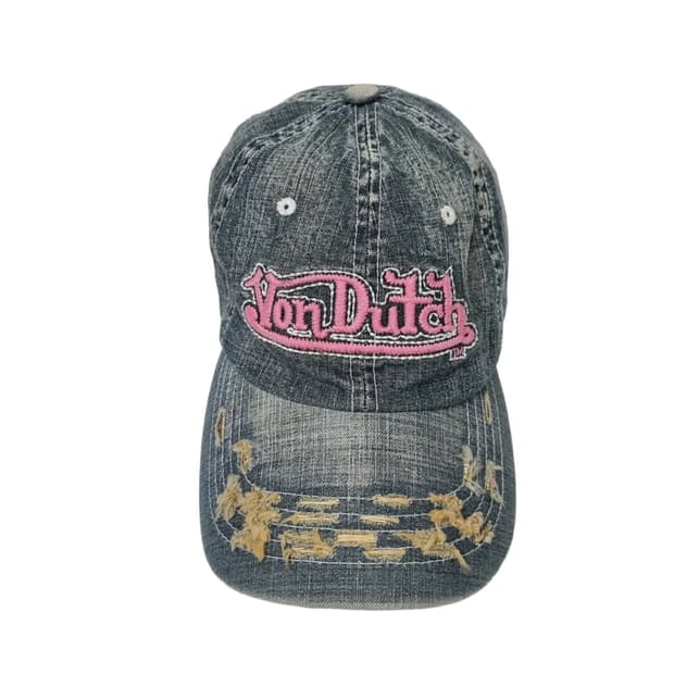 [VonDutch] 본더치 핑크 자수 그런지 볼캡