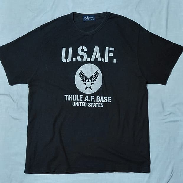 [3L] Volcanic USAF 툴레 공군기지 빈티지 와플 티셔츠