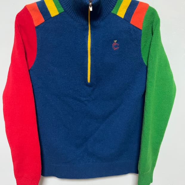 루이 카스텔 여성 방풍 골프 반집업니트