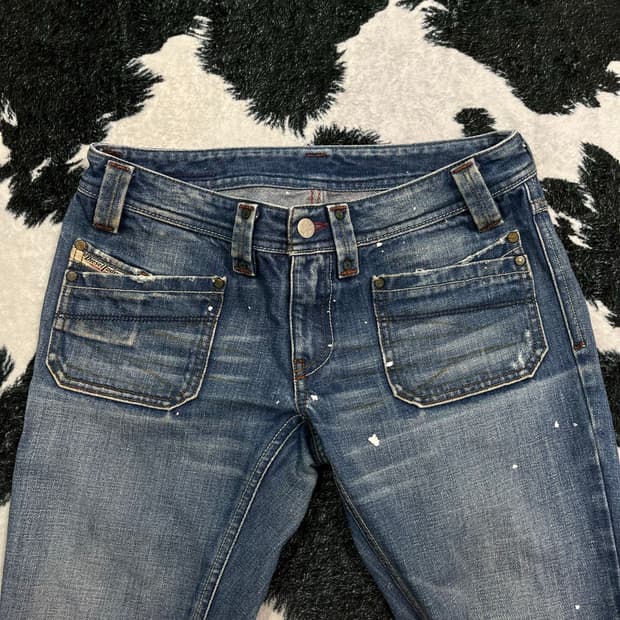 디젤 Diesel Keate 로우라이즈 데님 팬츠 29