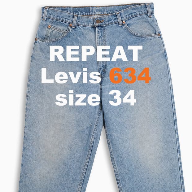 리바이스 634 오렌지탭 연청 90s 34 인치 OR6343602