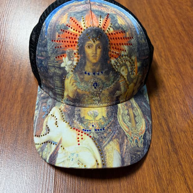 퍼킹어썸 throne rhinestone snapback