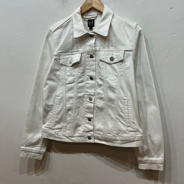 GAP 갭 화이트 데님 트러커 자켓 우먼즈 