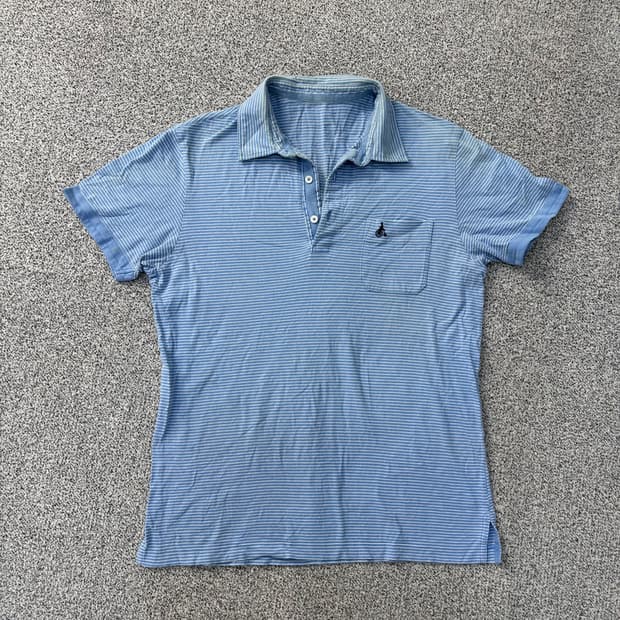 실측 빈폴 스트라이프 반팔티 카라티 0305J