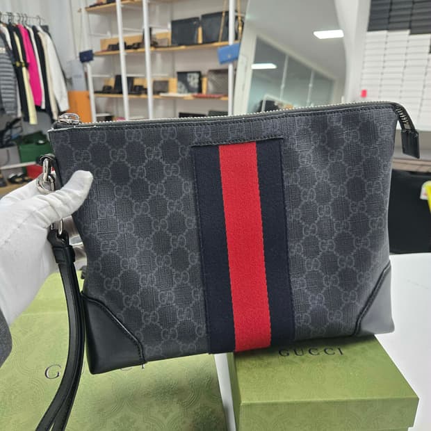 [A급컨디션] 구찌 웹삼선 보야주 클러치백