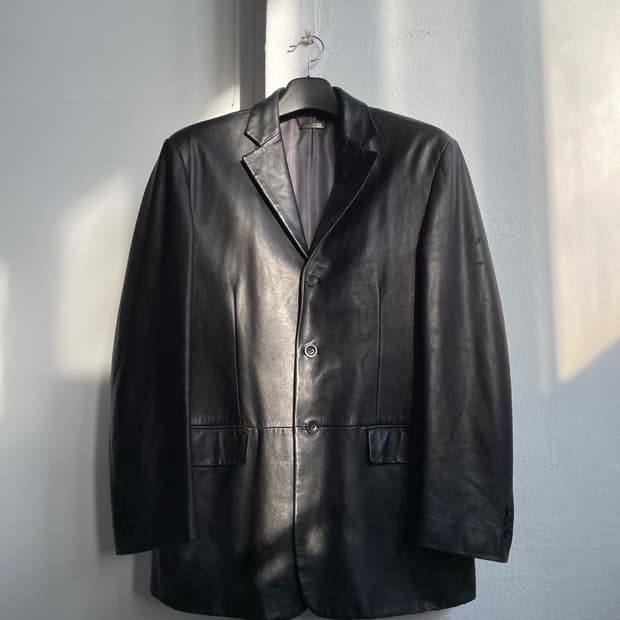 빈티지 양가죽 레더 블레이저