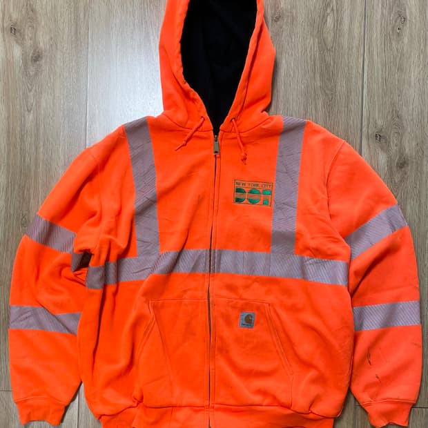 택포) 칼하트 USA Hi-vis 리플렉티브 집업 후드