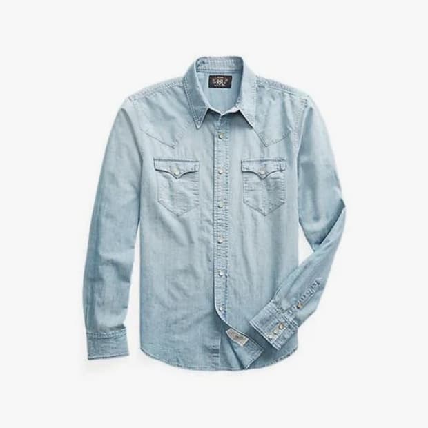 [10%할인] RRL 슬림핏 데님 웨스턴 셔츠 [새상품]