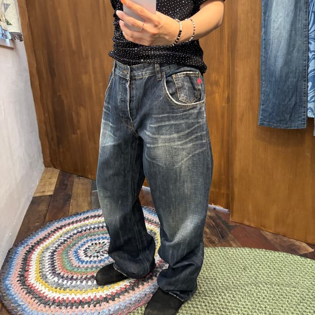 Arson jeans 빈티지 자수 디테일 데님팬츠 (h240)