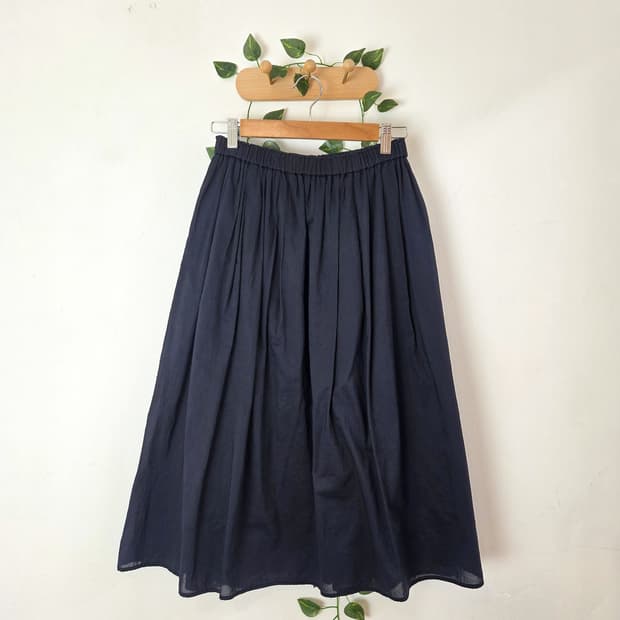 네이비 데일리 스커트