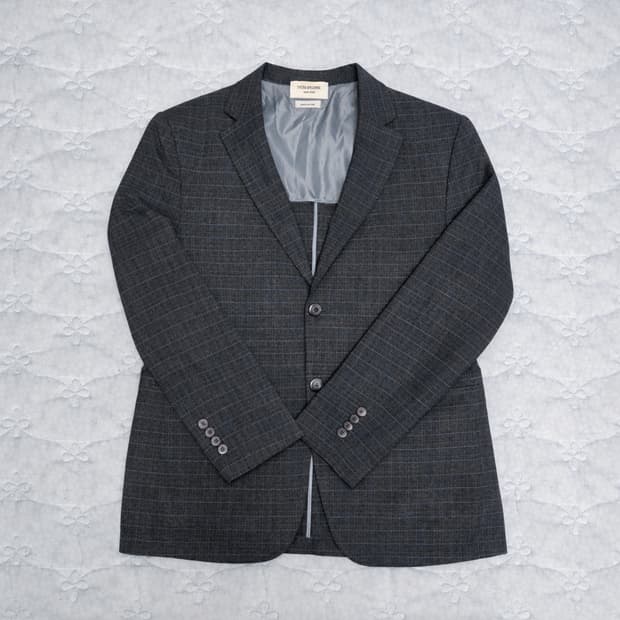 톰브라운 체크 울 블레이저 자켓 그레이 Size 3