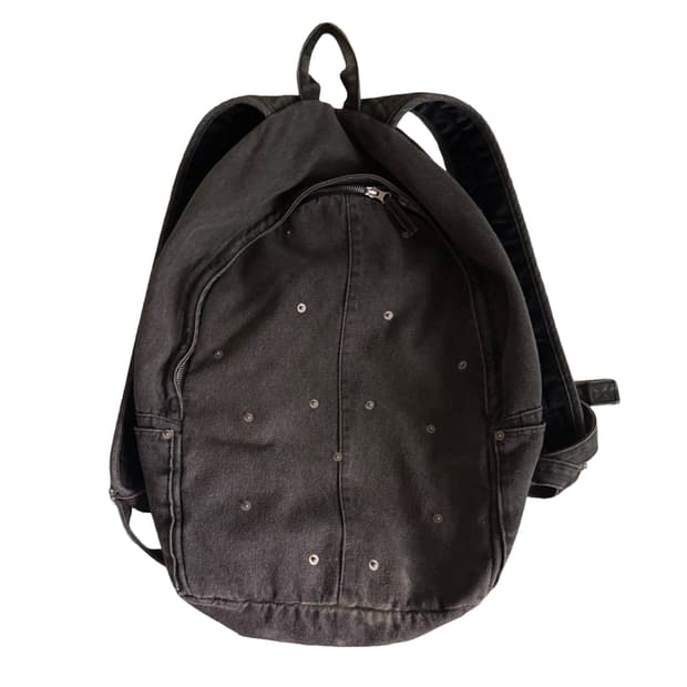 더콜디스트모먼트 TCM rivet denim backpack(black)