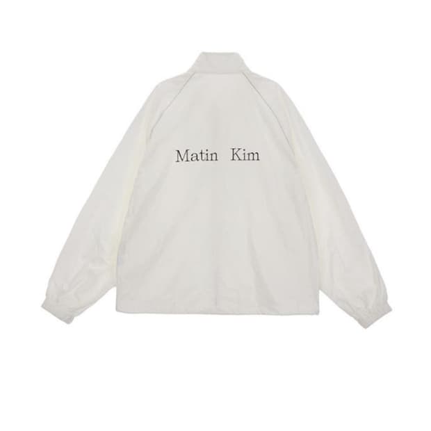 마뗑킴 logo cotton jumper ivory