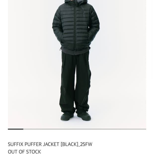 산산기어 패딩 25fw 블랙