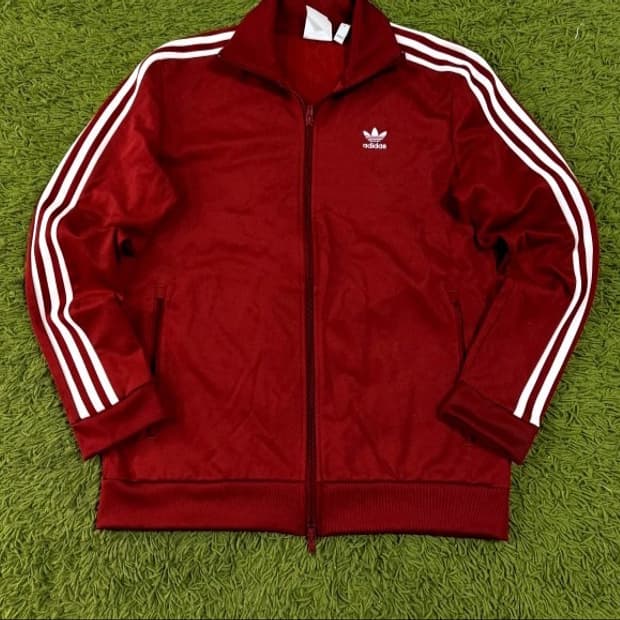 아디다스 베켄바우어 버건디 트랙탑 져지집업 100/L