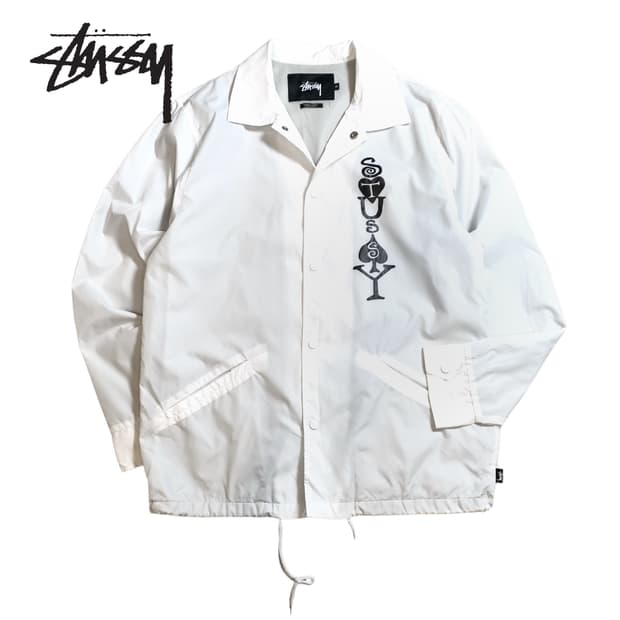스투시 화이트 코치 자켓 바람막이