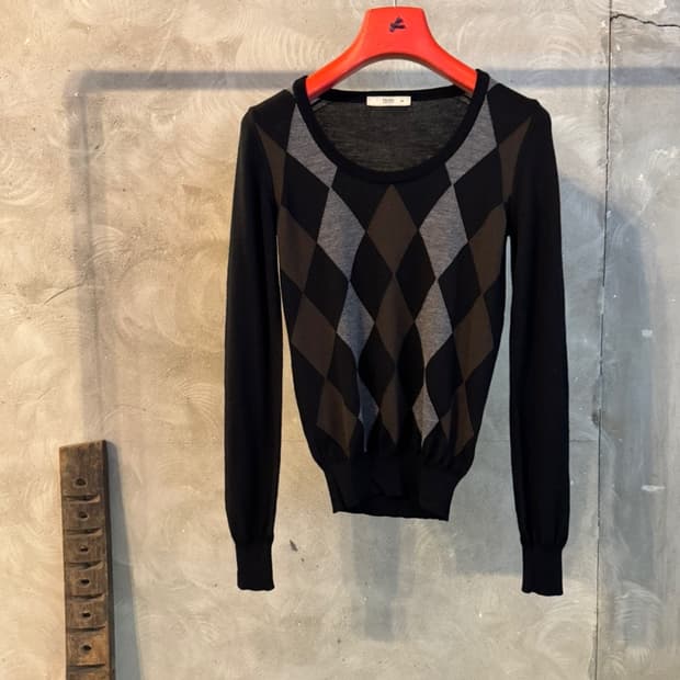 PRADA 프라다 아가일 니트 55~66