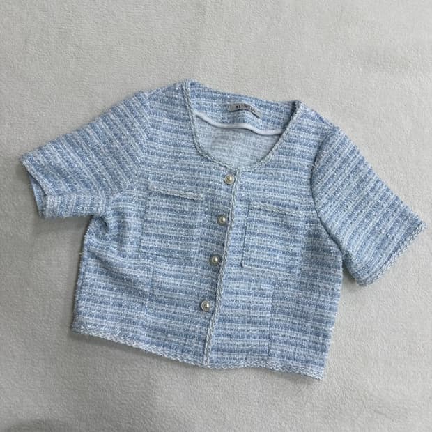 F 빈티지 여성 트위드 자켓 0406T