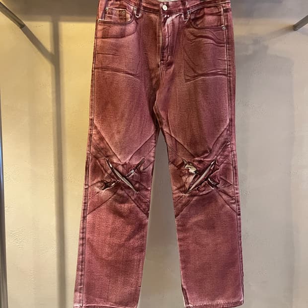 강정석 ZIP 팬츠 버건디 레드