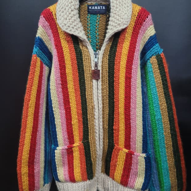 KANATA 캐나다 헤비울 코위찬 멀티 희귀템 스웨터