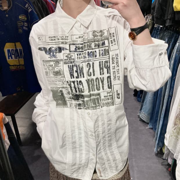 [IM] DKNY Jeans 그래픽 프린팅 셔츠