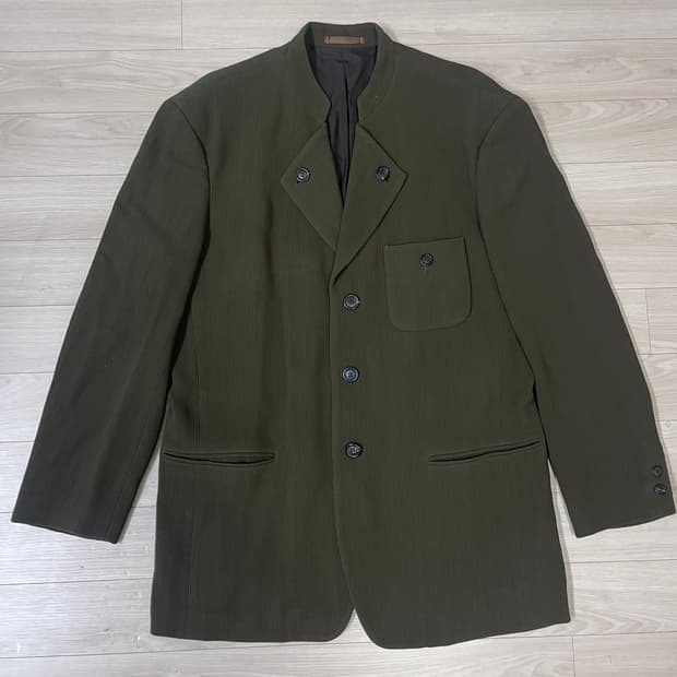 이세이미야케맨 카키 언밸런스 더블 블레이저 (희귀 매물)