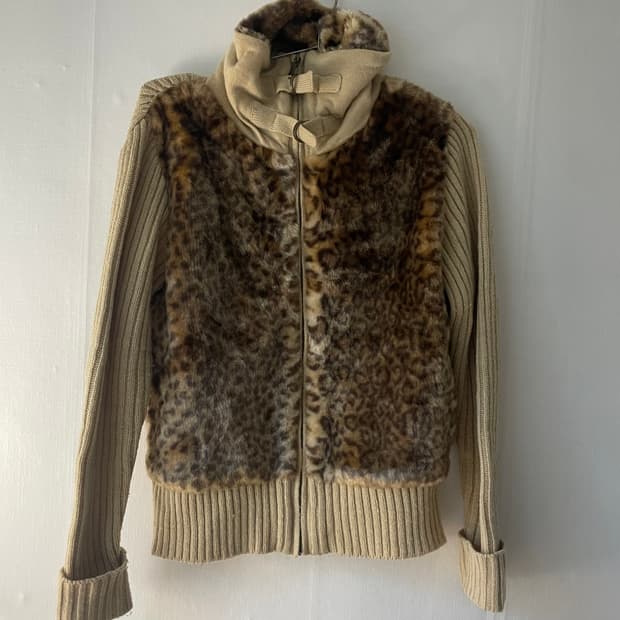 빈티지 호피 집업