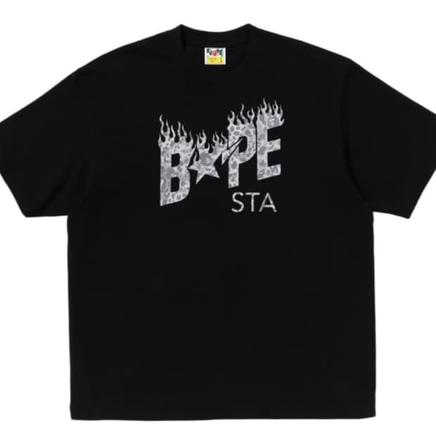 베이프 스타 레오파드 반팔 M 새상품