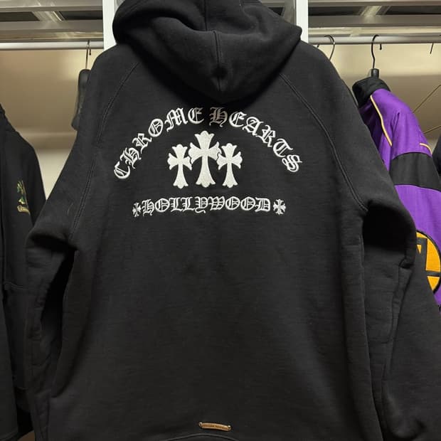 크롬하츠 세메터리 레더 후드 급처분 정품