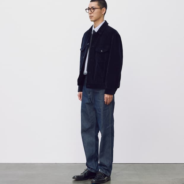 [2]포터리 코듀로이 트러커 다크네이비