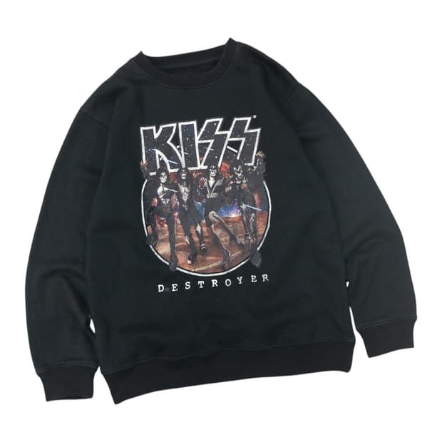 KISS 키스 "DESTROYER" 앨범 아트 빈티지 맨투맨 (M)