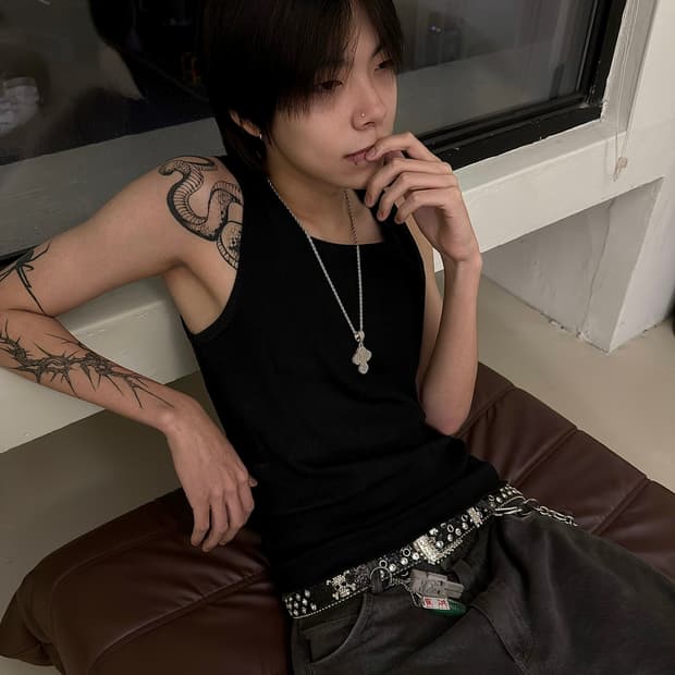 pcr053 Fat the cross necklace