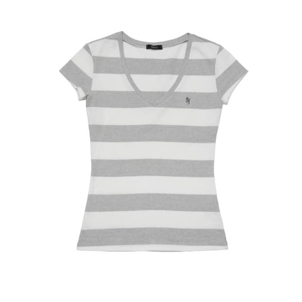 시너진 브이넥 멜란지 스프라이트 반팔