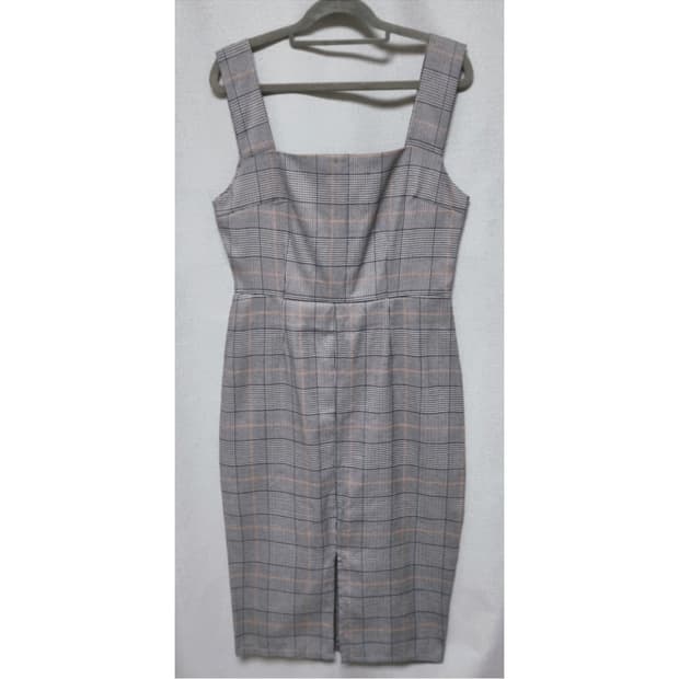 뷔스티에 체크 원피스