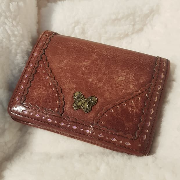 안나수이 빈티지 모리걸 버터플라이 카드지갑