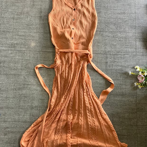 일본빈티지 하구미모리걸 할메카지 니트원피스