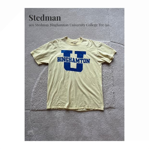 90s Made In USA Stedman 빙엄튼 칼리지 티셔츠 (105