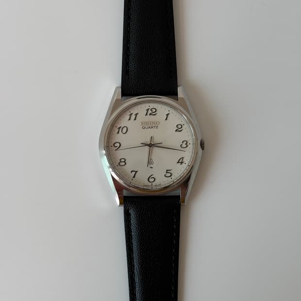 1980s Arabic Index Silver Quartz