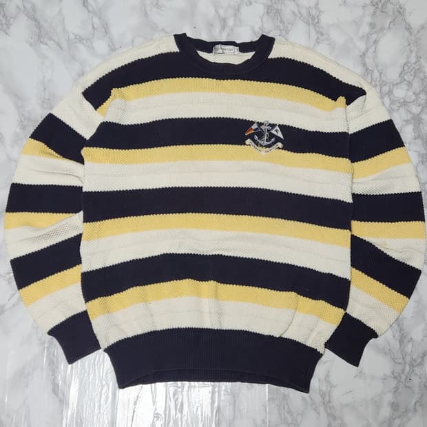 XL 버버리 90S 단가라 오버핏 니트