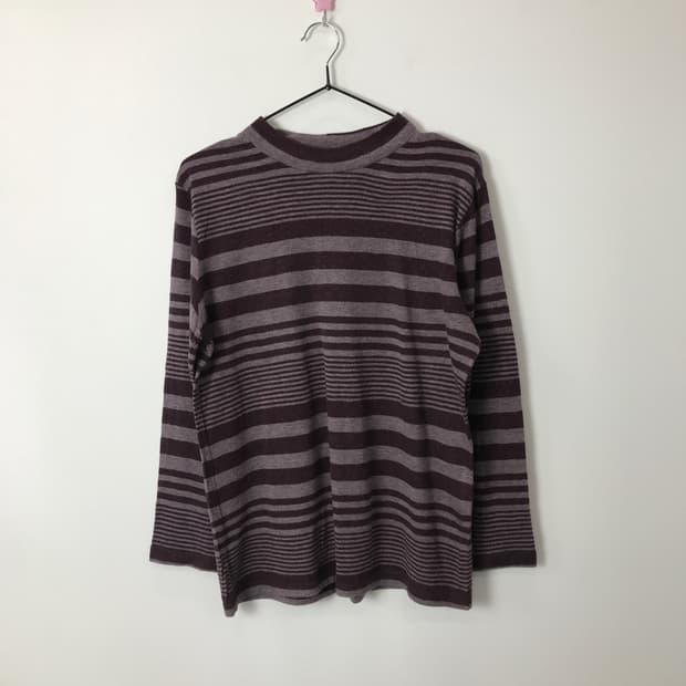 Jpn Purple & Brown Striped Sweater