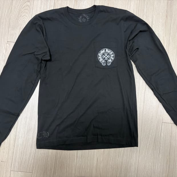 크롬하츠 홀스슈 로고 롱슬리브 티셔츠 블랙M - 홍콩 한정 