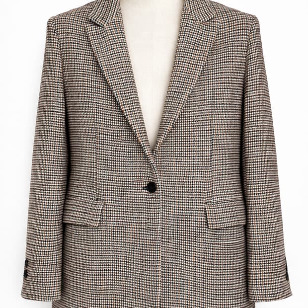 마쥬 하운드투스 여성 체크자켓 36