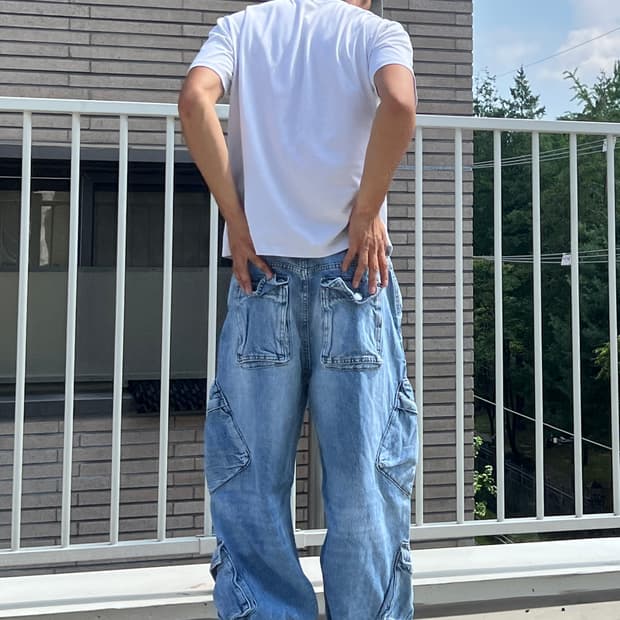 빈티지 카고 힙합팬츠